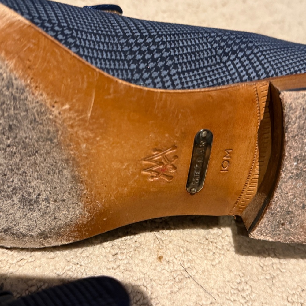 Mezlan Navy Loafers with Tassels - Picture 3 of 4
